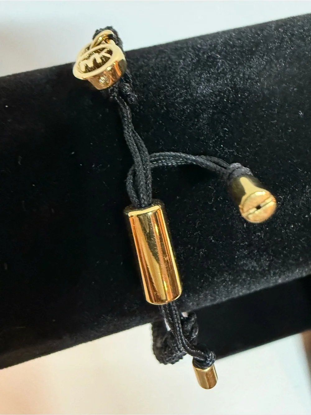 Michael Kors rhinestone and Black Cord Bracelet